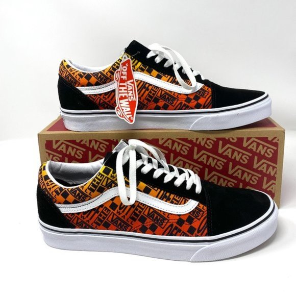 💖MEGA SALE💖VANS Old Skool Logo Flame Suede Canvas Shoes Women's VN0A4U3B2N5 - Picture 1 of 9